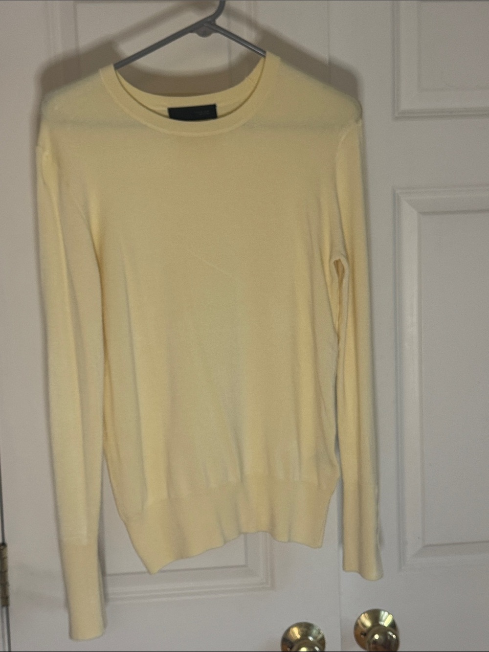 Zara Pale Yellow Crewneck Sweater